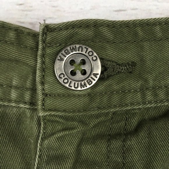 Columbia Mens Cargo Shorts 36 Omni-Shield 6-Pocket Dark Green Metal Button Trail - Picture 6 of 10